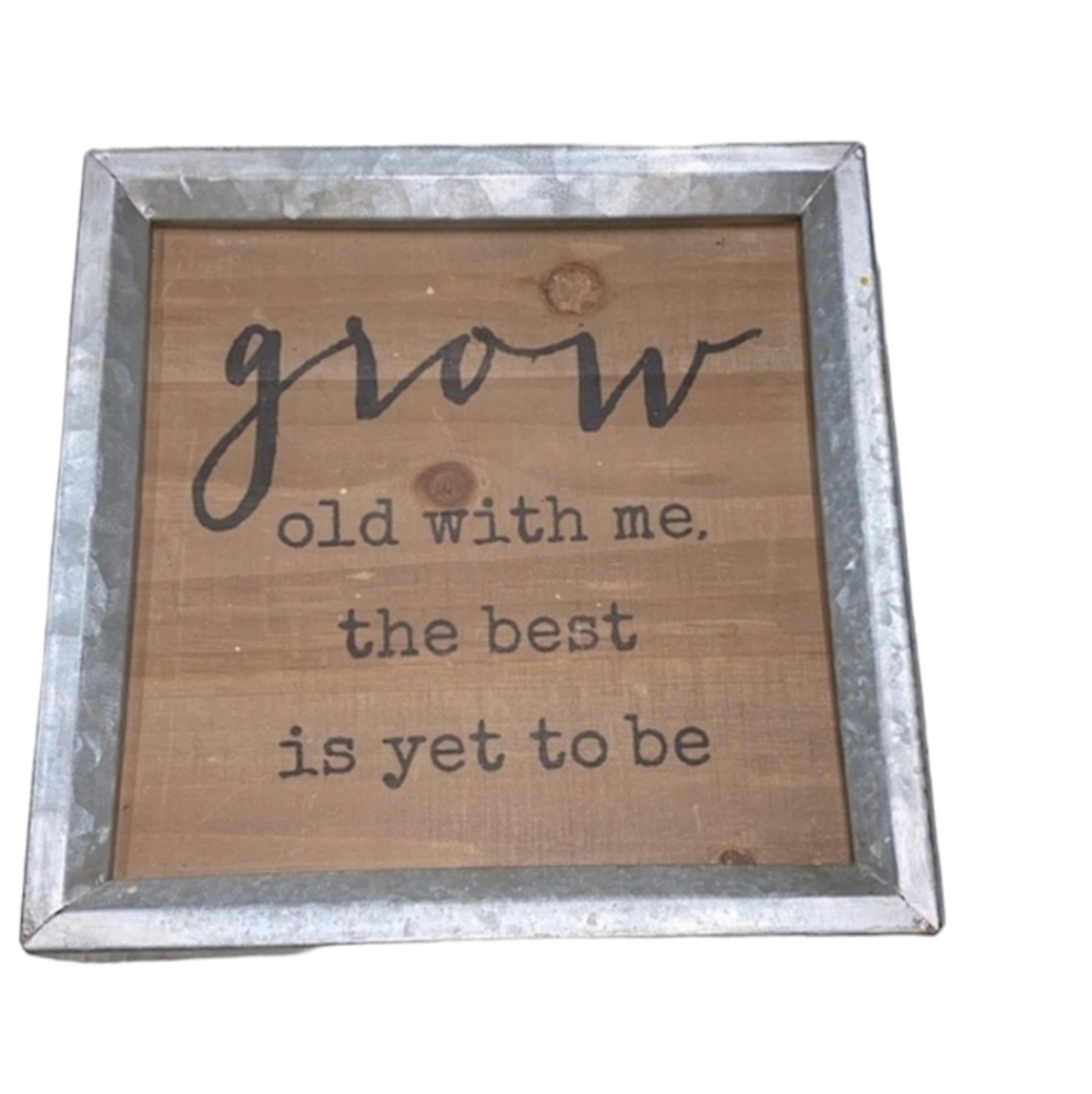 HOBBY LOBBY artwork grow old with me decor sign
